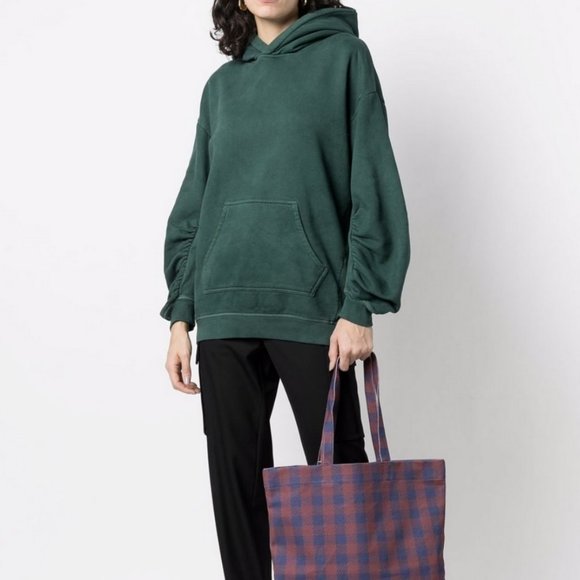 LEVI'S MADE AND CRAFTED LONG SLEEVE ARBOR GREEN OVERSIZED HOODIE - Picture 3 of 5